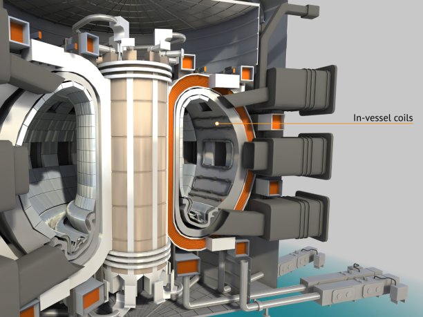 In-vessel coils in tokamak ITER.